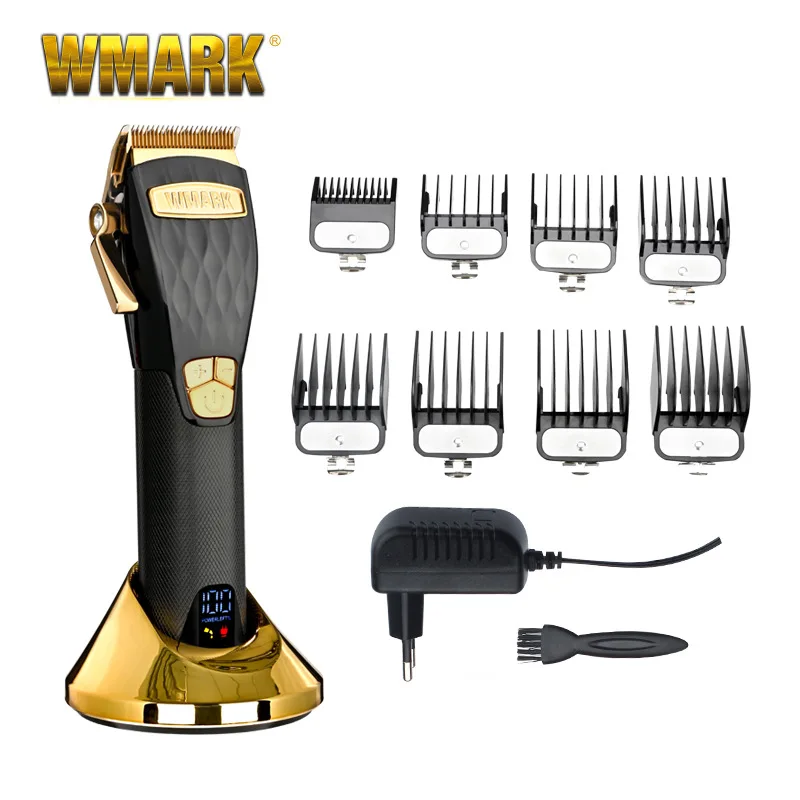 WMARK גוזם שיער חשמלי עם תצוגת LCD 5 מהירות חיתוך אלחוטי שיער קליפר NG-2032 עם להתחדד להב . ' - ' . 0