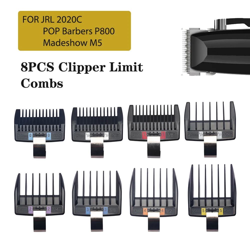 קליפר להגביל מסרקים על JRL 2020C מתכת שיער מכונת חיתוך השומרים החלפת קליפר גוזם מדריך מסרקים הספר אביזרים . ' - ' . 0