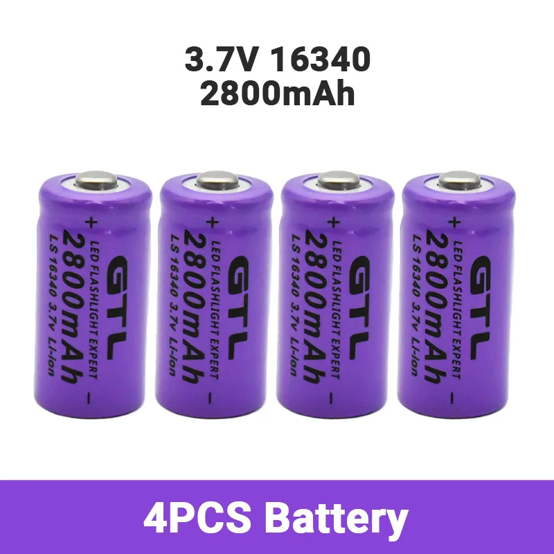 2800mah 3,7 V Li-Ion 16340 Batterien CR123A Batterie für LED Taschenlampe Reise שרביט Ladegerät 16340 CR123A Batterie . ' - ' . 1