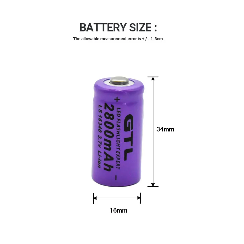 2800mah 3,7 V Li-Ion 16340 Batterien CR123A Batterie für LED Taschenlampe Reise שרביט Ladegerät 16340 CR123A Batterie . ' - ' . 2