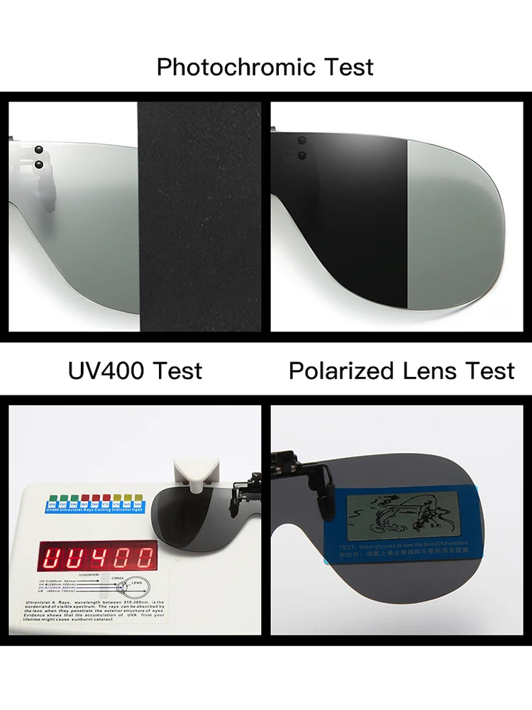 VIVIBEE ללא שפה להעיף למעלה קליפ משקפי שמש גברים נהיגה UV400 מקוטב מראה אדום עדשה דיג גדול גודל מפואר בעיצוב משקפיים . ' - ' . 2