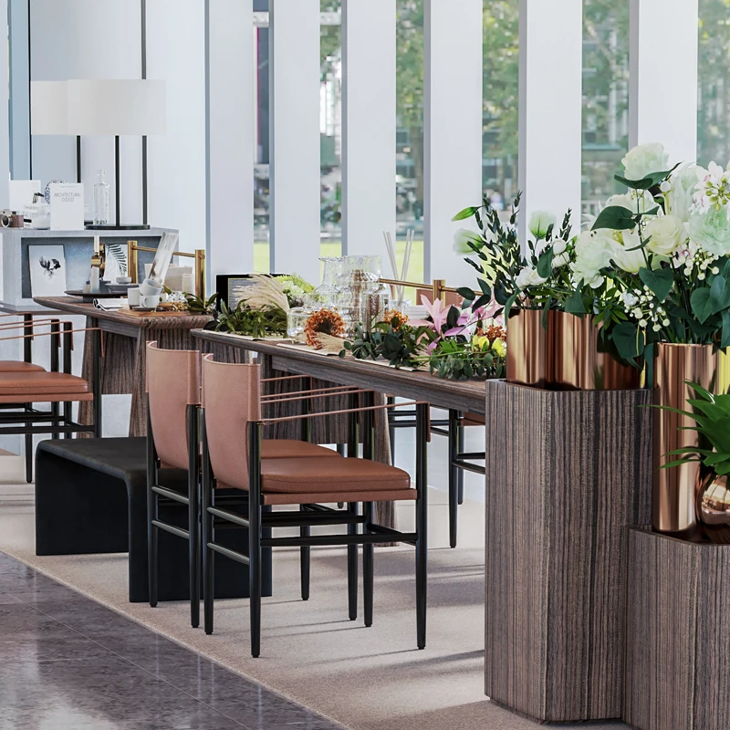 עיצוב כסאות משרדיים מתקדמים עור יוקרה איפור מינימליסטי הכיסא Nordic Lounge יצירתי Sillasn מסעדה רהיטים . ' - ' . 2