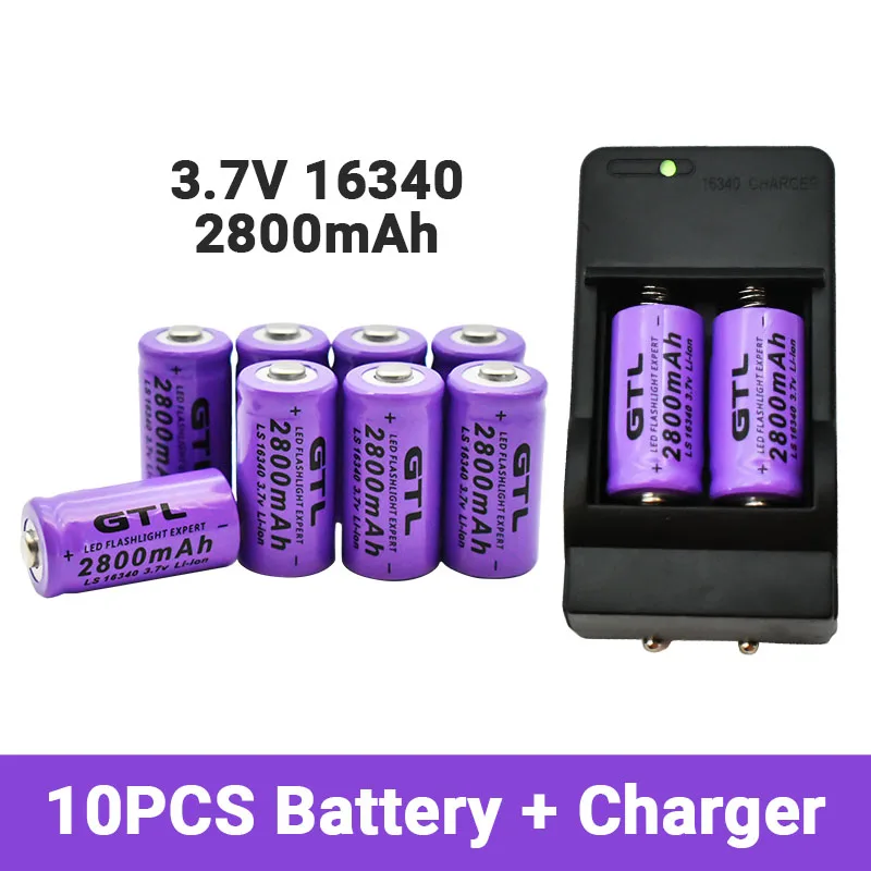 2800mah 3,7 V Li-Ion 16340 Batterien CR123A Batterie für LED Taschenlampe Reise שרביט Ladegerät 16340 CR123A Batterie . ' - ' . 3