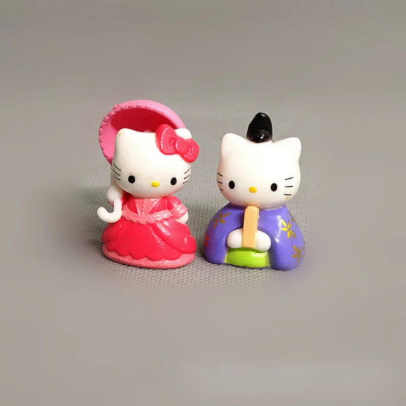 אנימה Sanrio דמויות מצוירות הלו קיטי לוויה חתול זוג נשוי דגם צעצוע של בובת דמויות לאסוף קישוטים ילדים מתנות . ' - ' . 4