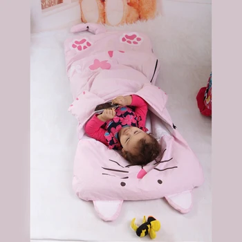 התינוק שקי שינה ורוד שק שינה בעלי חיים קריקטורה דינוזאור פעוטה ילד ילדים חורף חם כותנה לישון שקיות 0-4 שנים.