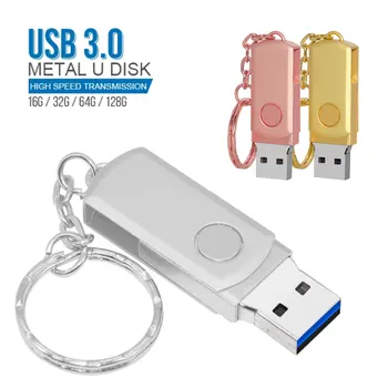 נייד מתכת usb 3.0 flash drive Pendrive 128GB64GB 32GB 16GB כונן עט מיני פלאש USB מקל זיכרון לוגו הלקוח