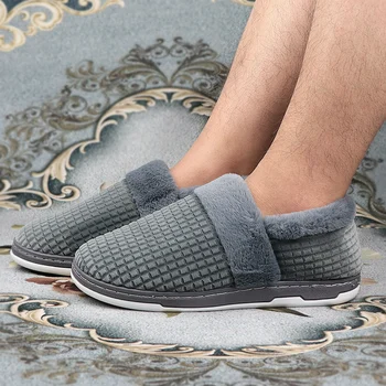 גברים נעלי החורף על בית חם קצר קטיפה נעלי בית מקורה זוג נעלי בית פרוותיים 2022 מגמה זכר ShoesPlus גודל 46/47