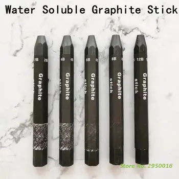 5pcs מים מסיסים גרפיט מקל להגדיר אמן גרפיטי מצייר בעיפרון משושה צורה לצייר ציור כתיבה הצללה