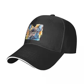 בולדוג צרפתי בצבעי מים - השקיעה כובעי בייסבול כובע מצחיה בולדוג צרפתי השמש צל כובעים לגברים נשים
