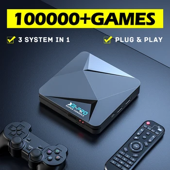 סופר מסוף X2 PRO רטרו משחק עבור קונסולת PSP/PS1/שבתאי סגה/N64/DC 100000+ משחקים קלאסיים 4K HD TV Box שחקן משחק כפול Wifi