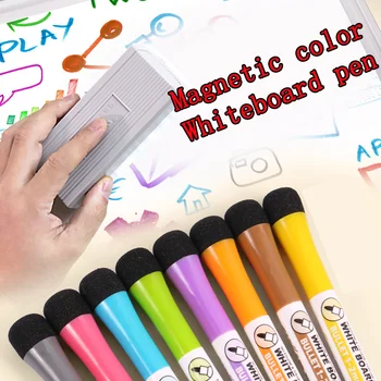 8pcs מגנטי מחיק ניתן למחיקה צבע בלוק הציור עט גרפיטי יכול להימחק רעיל מארק מגנטית שנספג