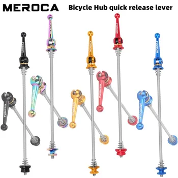 MEROCA אופניים רכזת מהירה לשיחרור Mtb הקוביה QR טיטניום הרים מתקפלים אופני כביש פיר עבור Freehub רכיבה על אופניים חלקים 1Pair