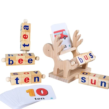 מוקדם מילות ראייה המשחק צעצוע ללמוד לאיית את המילה צעצועים לפעוטות מכתב כרטיסי פלאש עבור גן ילדים האלפבית