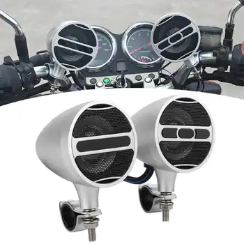 12V אופנוע אופנוע רמקול עמיד למים Bluetooth סטריאו נגן מוזיקה MP3 רדיו FM 22-30mm הכידון