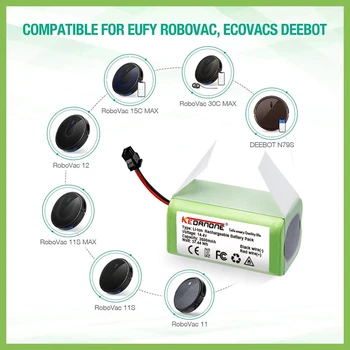 batería קונגה 1090 950 990 cecotec 14.4 V 4.0 Ah Li-ion סוללה עבור Ecovacs Deebot DN621 601/605 Eufy RoboVac 35 סנט פנדה i7 V710
