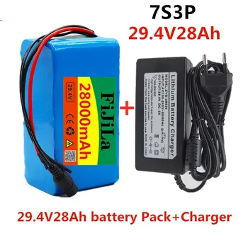 7s3p 24V 28Ah סוללה 18650 Li-ion Battery Pack 29.4 V 28000mAh אופניים חשמליים ממונעים /Li-ion סוללה עם BMS+ מטען