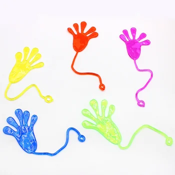 5pcs חידוש מצחיק צעצוע גמיש נשלף דביק דקל גדולים, קיר טיפוס כף היד האנושית צעצוע מסובך יד לילדים