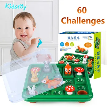 Kidstoy שועל וארנב חשיבה לוגית משחק לוח פאזל מתנה לילדים התפתחות המוח פאזל צעצועים לילדים מתנה