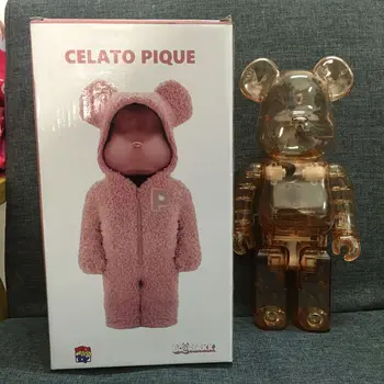 חדש Bearbrick Celato פיקה בניין לשאת 400% W בד אופנה אלימות דוב בובה קישוט אופנתי המפרקים צליל חם המוצר