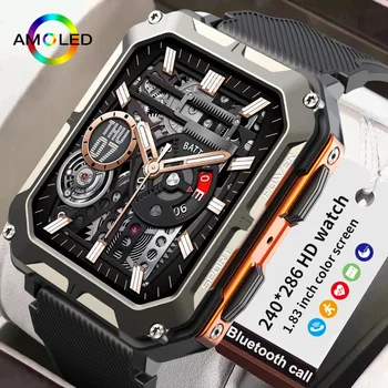 LIGE החדש, שעון חכם לגברים מלא מסך מגע ספורט כושר צמיד IP68 שעונים עמיד למים Bluetooth מתקשר Smartwatch גברים