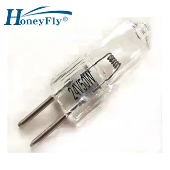 HoneyFly 10pcs G4 מנורת הלוגן 24V 20W 35w אור 50W Warmwhite נורת הלוגן ברור G4 קריסטל מכונת כלי