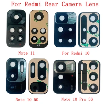 2Pcs המקורי האחורי בחזרה מצלמה עדשת זכוכית עבור Xiaomi Redmi 10 10 הערה 10 Pro 5G הערה 11 המצלמה עדשת זכוכית לתקן חלקים