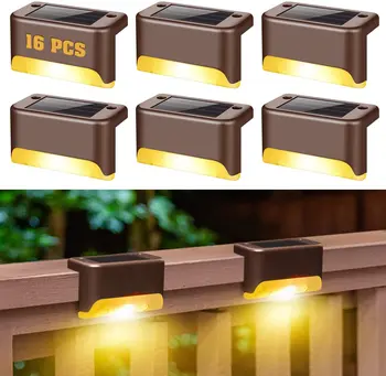 1/4/8/16pcs LED סולארית מדרגות המנורה IP65 עמיד למים חיצוני גן מסלול חצר, פטיו, מדרגות, מדרגות גדר מנורות סולארית מנורת לילה