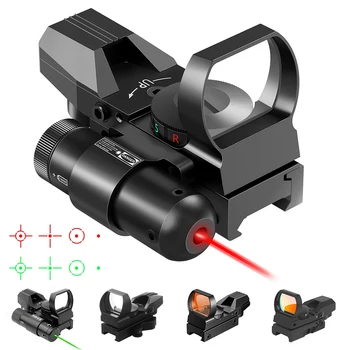 אדום ירוק נקודה ראייה לייזר היקף טקטי Riflescope ציד אופטיקה נקודה אדומה הראייה 4 Reticle היקף Collimator ראיה 11mm/20mm