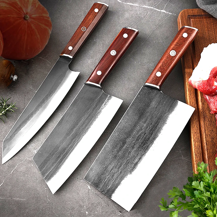 יד מזויפים מטבח סכין קצבים מקצועיים קצבים תוקע סכין שף חיתוך סכינים חדות חיתוך חיצוני קמפינג כלי . ' - ' . 0