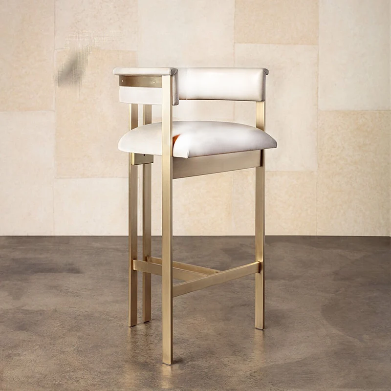 מותאם אישית נורדי אור יוקרה מתכת כיסא בר אמריקאי פנאי בר כיסא מודרני פשוט מעצב בר דלפק קבלה גבוהים כיסא בר שרפרף . ' - ' . 0