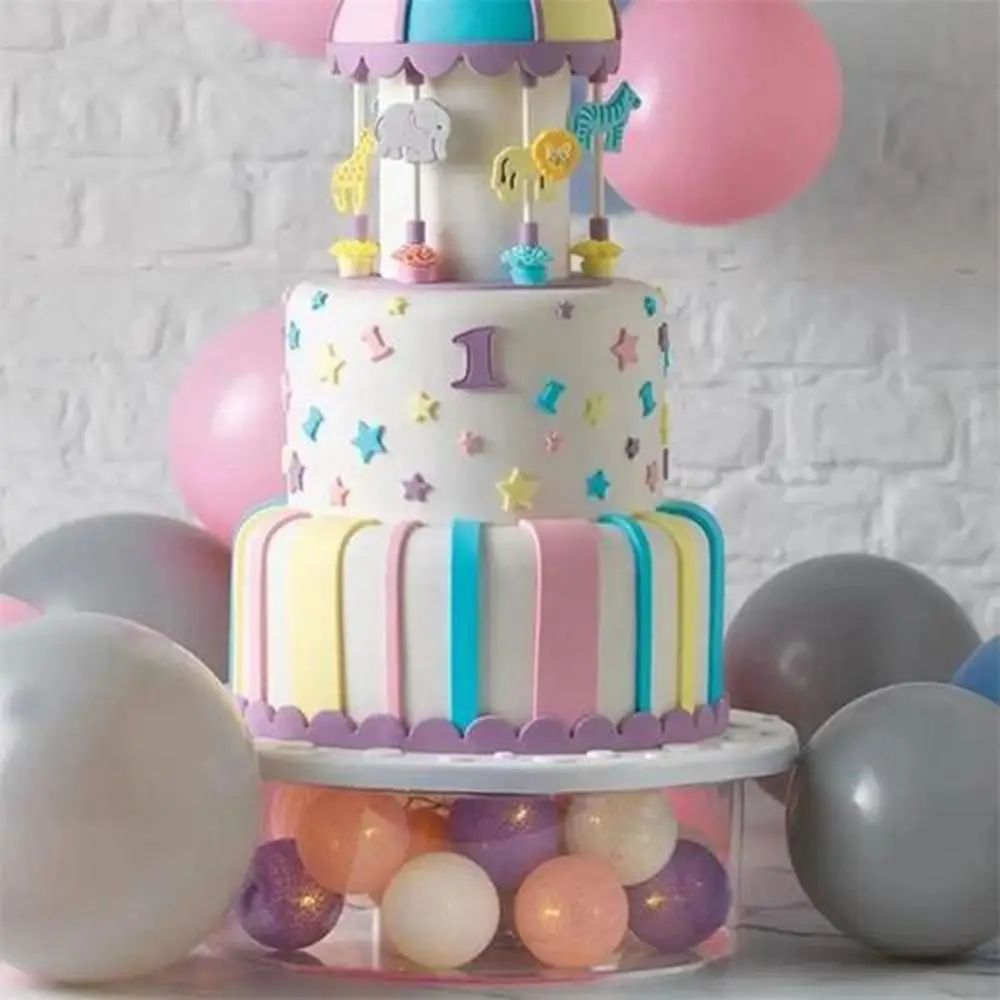 DIY המפלגה ציוד קצה חלקה שקוף עוגה לוח התצוגה עוגה לעמוד העוגה לאפייה כלים ליום הולדת|חתונה . ' - ' . 4