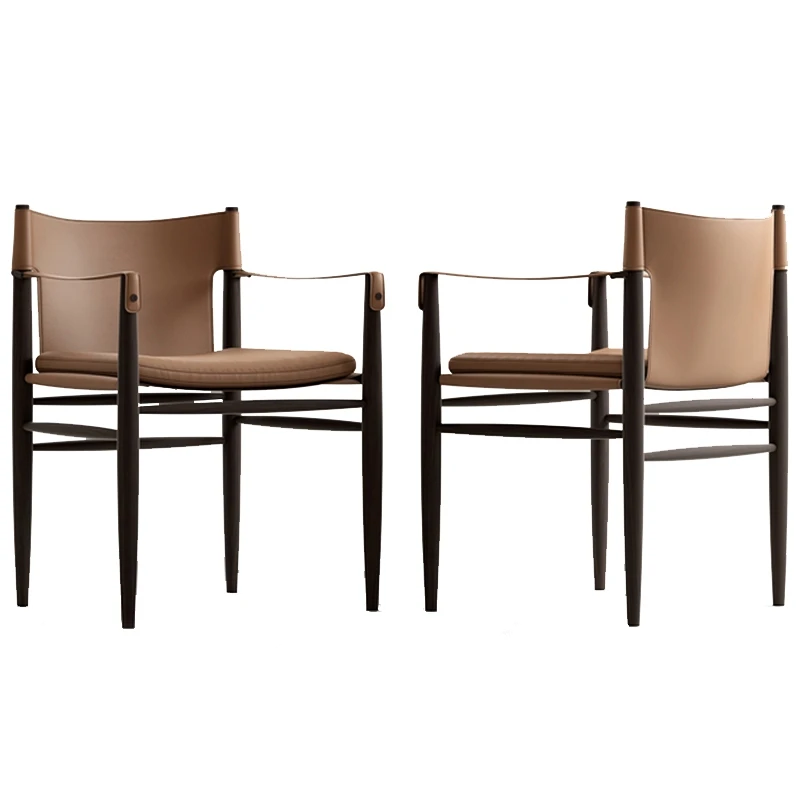 עיצוב כסאות משרדיים מתקדמים עור יוקרה איפור מינימליסטי הכיסא Nordic Lounge יצירתי Sillasn מסעדה רהיטים . ' - ' . 4