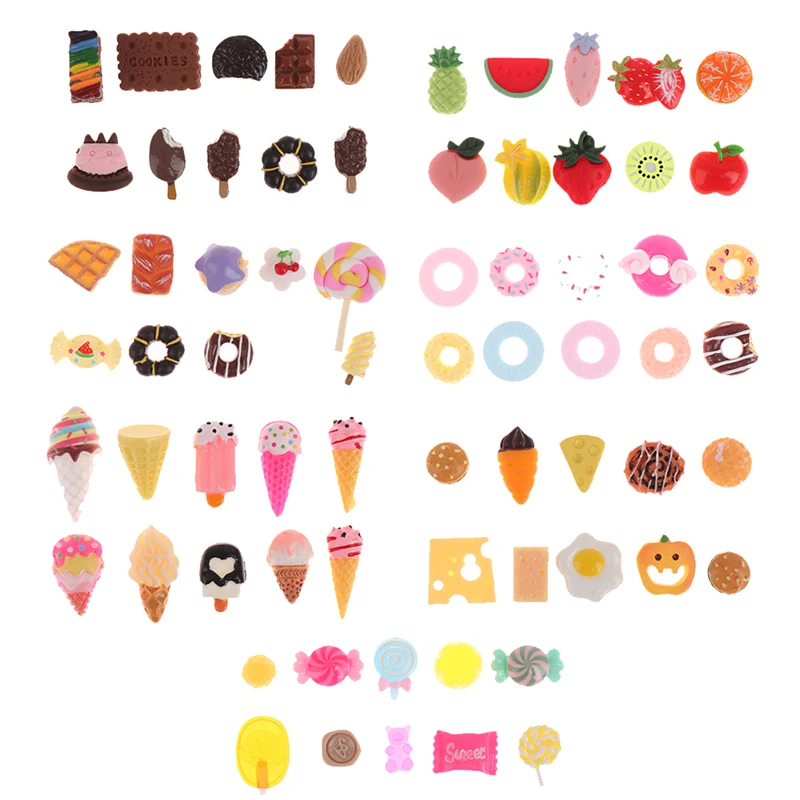 10Pcs מיני ממתקים, סופגניות לחם בובה מזון בקנה מידה בובות מיניאטורי עוגה אביזרי בית מלאכה עיצוב עוגה ילדים, מטבח, צעצועים מתנה . ' - ' . 5
