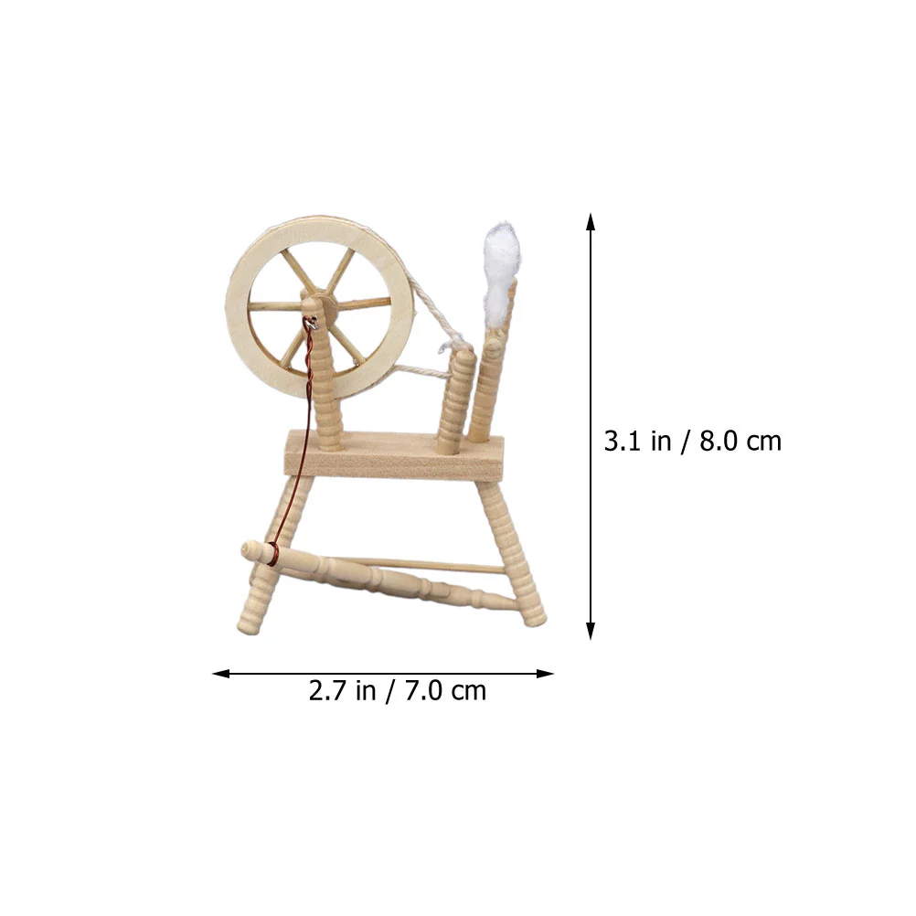 בציר עיצוב הבית דגם גלגל יד מכניסים מכונה עץ יצירתי טקסטיל משובח מיני קישוט דקורטיבי . ' - ' . 5