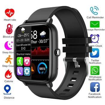2023 Smartwatch Bluetooth Remider נשים גברים צמיד Watrproof דם חמצן מוניטור קצב לב Smartwatch עבור אפל Xiaomi