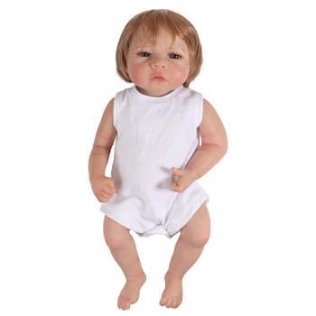 18inch בובות התינוק נולד מחדש בעבודת יד היילוד בובה מלאה סיליקון גוף הבובה.