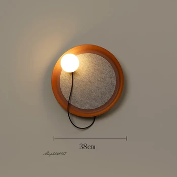 נורדי מגנט מטלטלין מנורות קיר יצירתי ברזל דיסק פמוט קיר פנימי תאורת Led חדר שינה סלון רקע קיר אורות