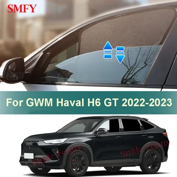 רכב מגנטי שמשיה על GWM Haval H6 GT 2022-2023 הרכב מותאמים אישית החלון בצד הגנה מפני השמש כיסוי בידוד חום רשת וילון
