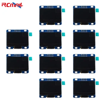 RCmall 10pcs 1.3 אינץ תצוגת OLED מודול כחול/לבן I2C IIC סדרתי 128X64 LCD LED SH1106 עבור Arduino 51 MSP420 STIM32 SCR