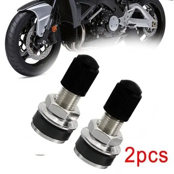2pcs אופנוע גלגל שסתום 32mm-אופנוע קטנוע אופניים Quad ללא פנימית הר צור שסתום Dustcap כללי