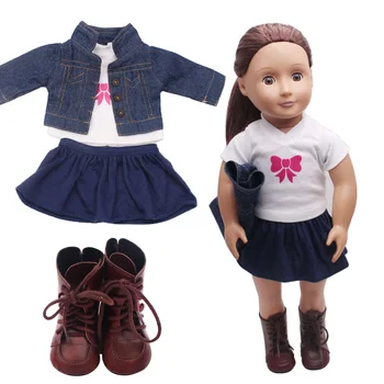 בגדי בובה 18 אינץ האמריקנית בובת בגדים להגדיר 43CM מחדש נולד תינוק בובת בגדים אביזרים הדור שלנו ילדה DIY צעצועי מתנה