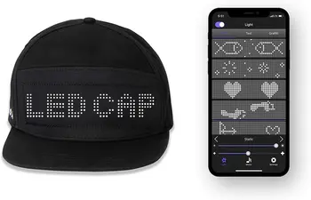Bluetooth LED Smart Cap, מותאם Bluetooth כובע נייד בקרת יישום עריכת תצוגת LED כובע מנורת Led מילה