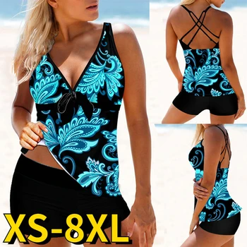 נקבה Monokini Beachwear שתי חתיכות להגדיר Tankini נשים סקסי אופנה של בגדי ים בגדי ים קיץ חדש עיצוב הדפסה בגד ים