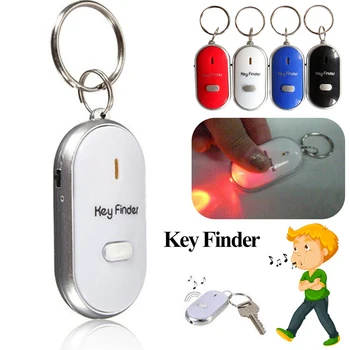 Portable Anti-lost מאתר מפתחות LED לפיד לשרוק המפתח למצוא כלי עם שרשרת טבעת
