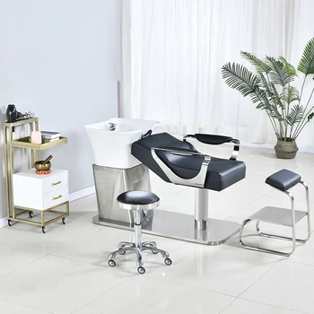 יוקרה ספא Shampo כיסאות מספרה מעצב צואה ספרות הכיסא חנות ציוד Lettino Massaggio סלון ריהוט YR50SC