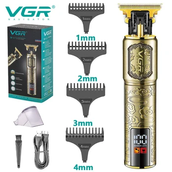 VGR שיער גוזם מקצועי T9 גוזם בציר אלחוטי שיער מכונת חיתוך השיער קוצץ זקן גוזם מכונת גילוח עבור גברים V-073