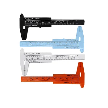 80mm מיני פלסטיק הזזה Vernier Caliper מד למדוד כלי שליט מיקרומטר מדויק כלי מדידה סטנדרטיים Vernier Caliper