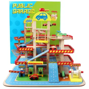 עץ החניה צעצועים רכבת מסלול להגדיר סימולציה שלוש קומות רכבת חנייה ילדים משחקים בבית צעצוע חינוכי עבור הילד.