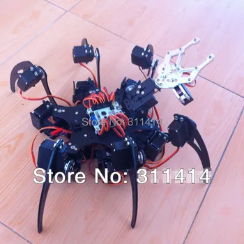 1set 20DOF אלומיניום Hexapod עכביש שש 3DOF רגלי הרובוט מסגרת קיט + קלאמפ סט תואם באופן מלא עם Arduino הקמעונאי + חינם הספינה.