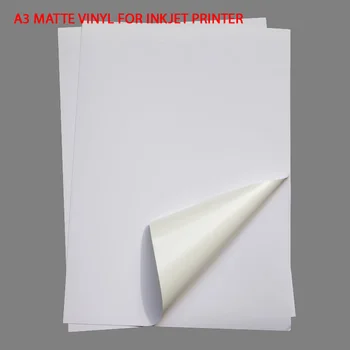 A3 ריק עמיד למים מדבקת נייר לבן מט ויניל תווית מיוחדת עבור מדפסת הזרקת דיו